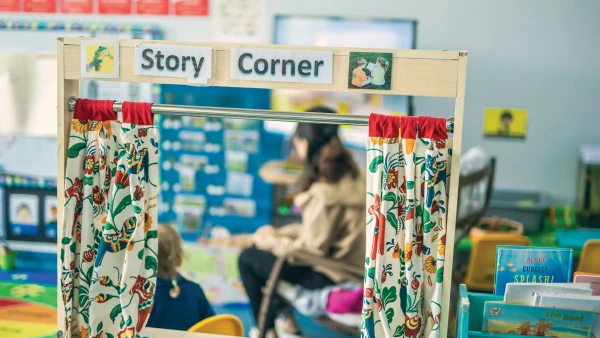 story corner in classroom at international school of qingdao early childhood learning