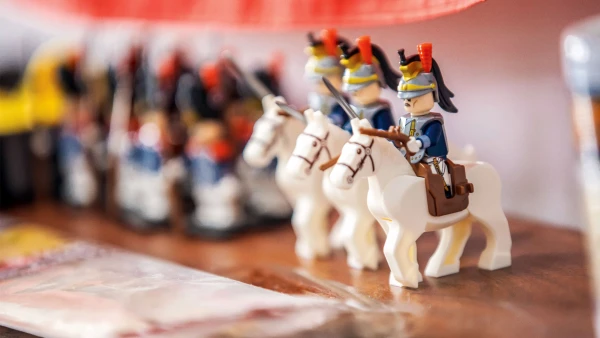 lego brick figures and horses used for counseling at international school of qingdao