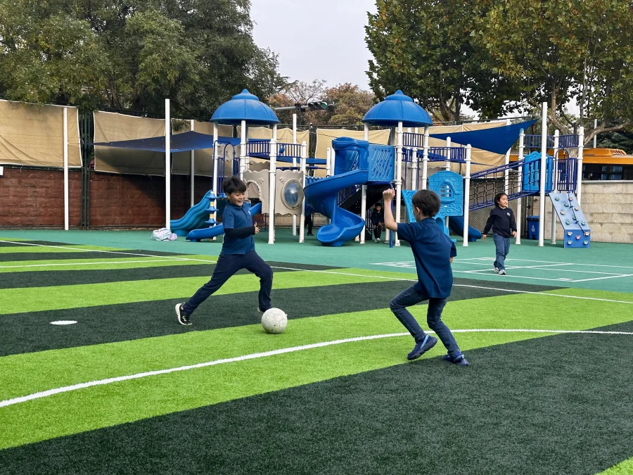 Extra curricular activities at International School of Qingdao's soccer field