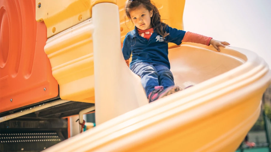 female outside at international school of qingdao early childhood learning